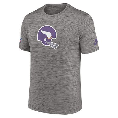 Men's Nike Heather Charcoal Minnesota Vikings Classic Sideline Performance T-Shirt