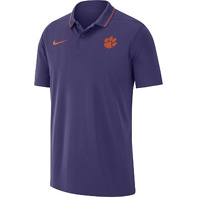 Men's Nike Purple Clemson Tigers 2023 Coaches Performance Polo