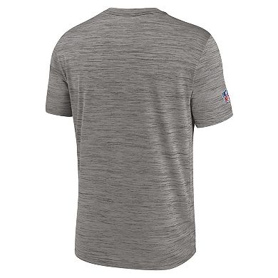 Men's Nike Heather Charcoal Seattle Seahawks Throwback Sideline Performance T-Shirt