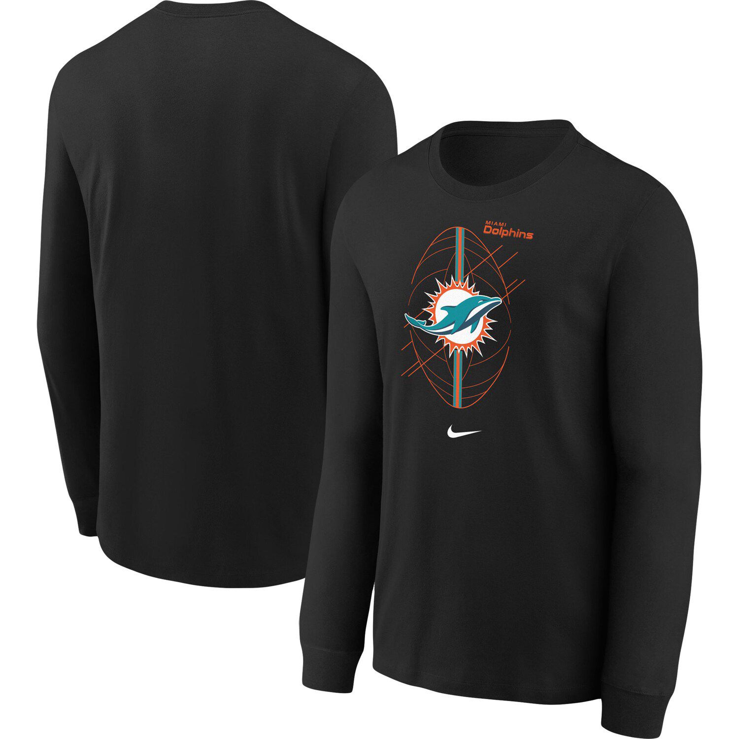 NFL Miami Dolphins Majestic Gray Adult XXXL Long Sleeve T-Shirt