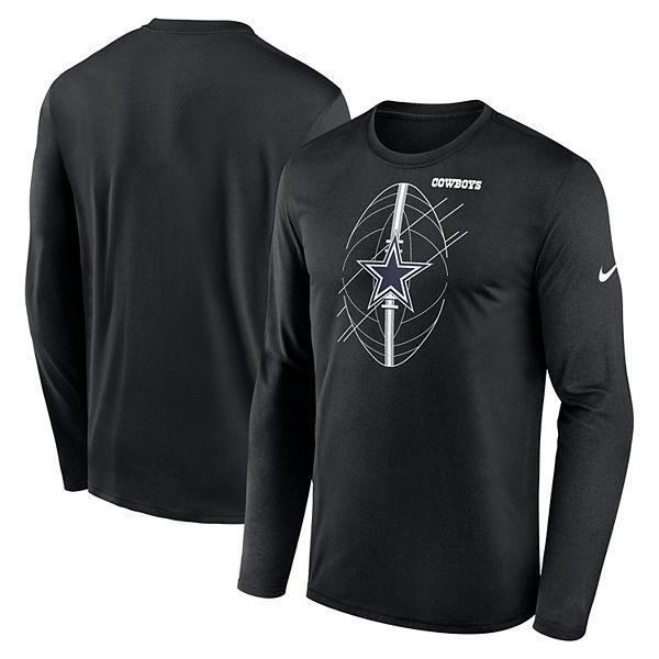 Men's Nike Black Dallas Cowboys Legend Icon Long Sleeve T-Shirt
