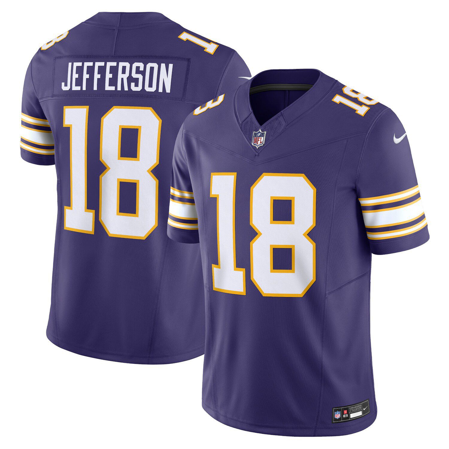 Youth Nike Justin Jefferson Gold Minnesota Vikings Inverted Team Game Jersey