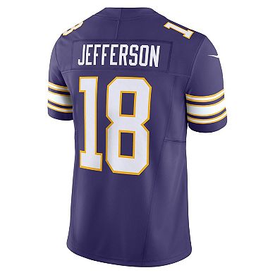 Men's Nike Justin Jefferson Purple Minnesota Vikings Classic Vapor F.U ...