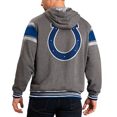 Men's G-III Sports by Carl Banks Royal/Gray Indianapolis Colts Extreme Full Back Reversible Hoodie Full-Zip Jacket