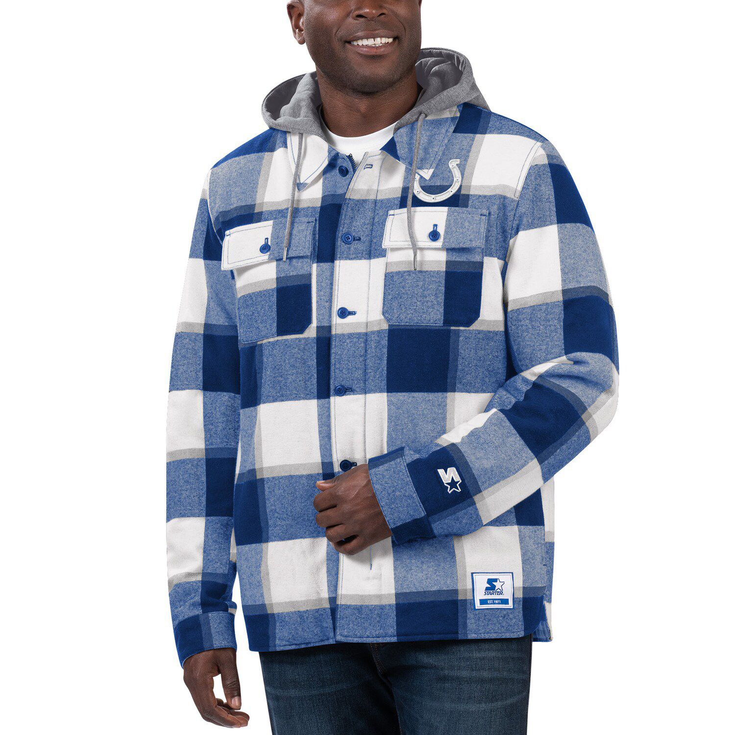 Dunbrooke Men's Royal, White Indianapolis Colts Apprentice Full-Zip Hoodie