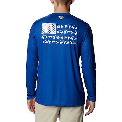 Men's Columbia Royal Kentucky Wildcats Terminal Shot Omni-Shade Omni-Wick Long Sleeve T-Shirt