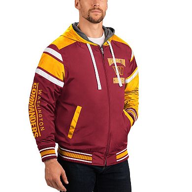 Men's G-III Sports by Carl Banks Burgundy/Gray Washington Commanders Extreme Full Back Reversible Hoodie Full-Zip Jacket