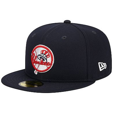 Men's New Era Navy New York Yankees Primary Logo 2000 World Series Team Color 59FIFTY Fitted Hat