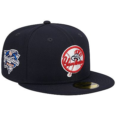 Men's New Era Navy New York Yankees Primary Logo 2000 World Series Team Color 59FIFTY Fitted Hat