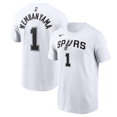 Men's Nike Victor Wembanyama White San Antonio Spurs 2023 NBA Draft First Round Pick Name & Number T-Shirt