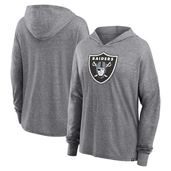 Women's Fanatics Branded Heather Gray Las Vegas Raiders Cozy Primary Pullover Hoodie