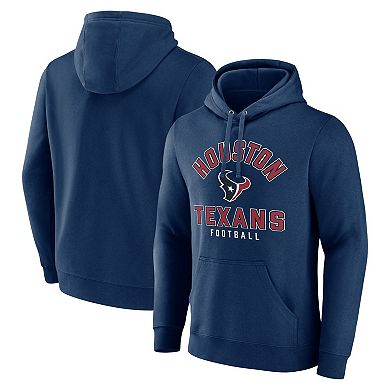 Men's Fanatics Branded Navy Houston Texans Between the Pylons Pullover Hoodie
