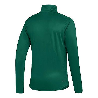 Men's adidas  Green Miami Hurricanes 2023 Sideline AEROREADY Half-Zip Top