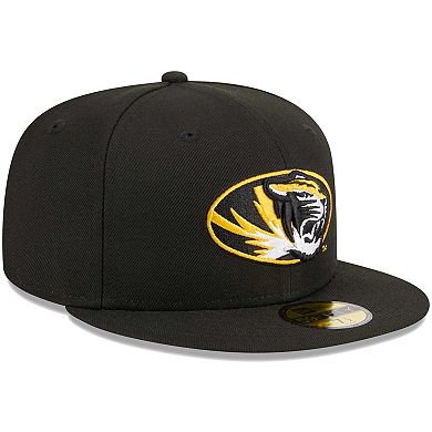 Men's New Era Black Missouri Tigers Evergreen 59FIFTY Fitted Hat