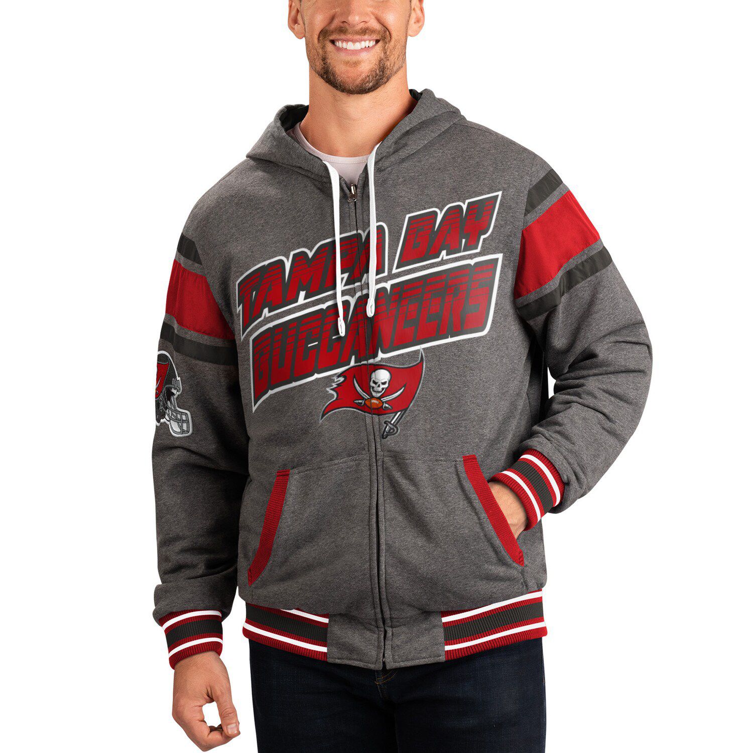 JH Design Men's Navy Atlanta Braves Reversible Fleece Full-Snap Hoodie  Jacket