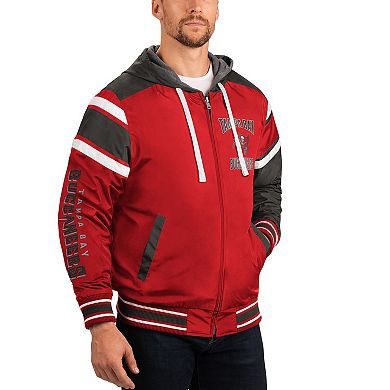Men's G-III Sports by Carl Banks Red/Gray Tampa Bay Buccaneers Extreme Full Back Reversible Hoodie Full-Zip Jacket