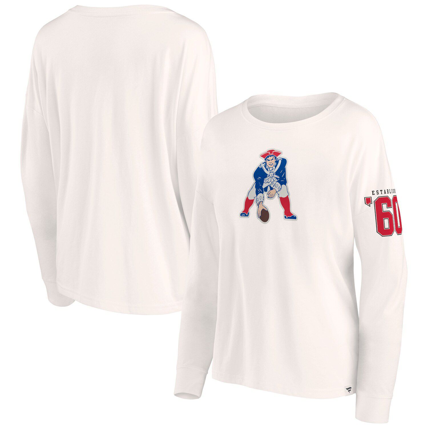 Men's Fanatics Branded Navy/Red New England Patriots Square Off Long Sleeve T-Shirt