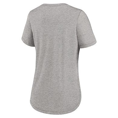 Women's Nike Heather Gray Los Angeles Rams Fashion Tri-Blend T-Shirt