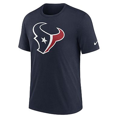 Men's Nike Navy Houston Texans Rewind Logo Tri-Blend T-Shirt