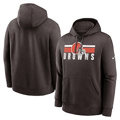 Men's NFL x Staple Brown Cleveland Browns Throwback Vintage Wash Pullover Hoodie Size: Medium