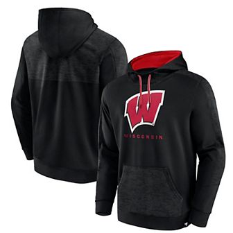 Men's Fanatics Branded Black Wisconsin Badgers Defender Pullover Hoodie
