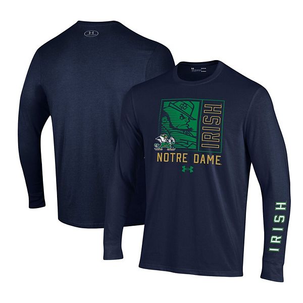 Youth Under Armour Navy Notre Dame Fighting Irish Performance Long