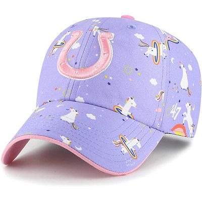 Girls Preschool '47 Lavender Indianapolis Colts Unicorn Clean Up