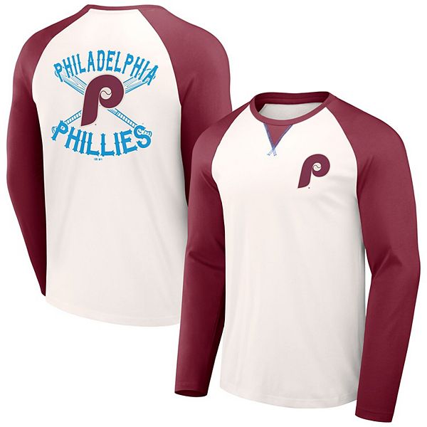Men's Darius Rucker Collection by Fanatics White/Red Philadelphia Phillies  Team Color Raglan T-Shirt