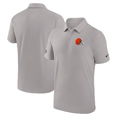 Men s Nike Gray Cleveland Browns Sideline Coaches Performance Polo