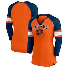 Men's Fanatics Branded Navy Chicago Bears Jersey Tackle V-Neck T-Shirt