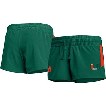Women's adidas Green Miami Hurricanes 2023 Sideline Performance Shorts