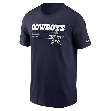 Men's Nike Navy Dallas Cowboys Division Essential T-Shirt