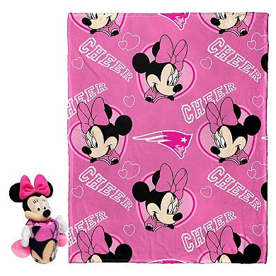 Northwest x Disney New England Patriots Minnie Mouse Hugger Pillow & Silk Touch Throw Set