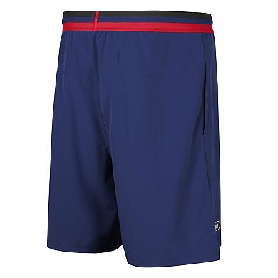 Men's Royal Buffalo Bills Cool Down Tri-Color Elastic Training Shorts