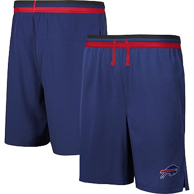 Men's Royal Buffalo Bills Cool Down Tri-Color Elastic Training Shorts