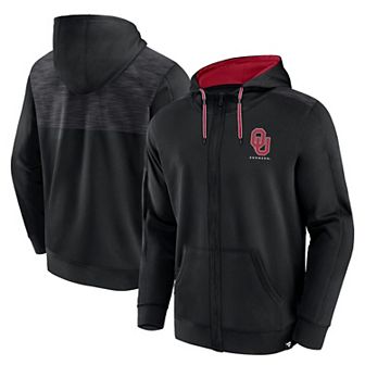 Men's Fanatics Branded Black Oklahoma Sooners Power Index Full-Zip Hoodie