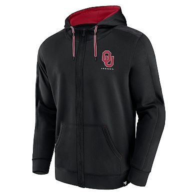 Men's Fanatics Branded Black Oklahoma Sooners Power Index Full-Zip Hoodie