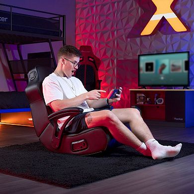 X-Rocker G-Force Wired Audio Floor Rocker Gaming Chair with Subwoofer
