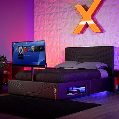X-Rocker Oracle Full Gaming Bed with TV Mount