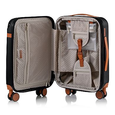 Champs Vintage Collection Expandable Spinner 20-in. Carry-on Luggage with USB Port