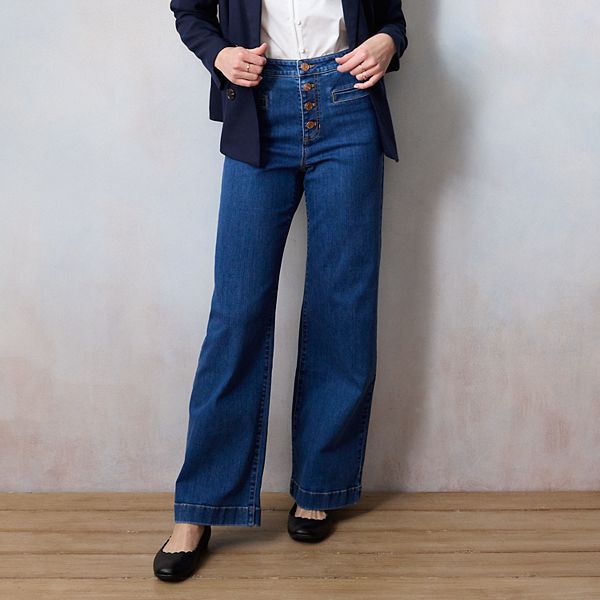 Women's LC Lauren Conrad Super High Waisted Wide-Leg Jeans