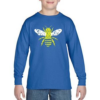 Boy's Word Art Long Sleeve - Bee Kind