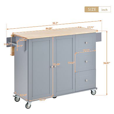 Merax Mobile Kitchen Island and Carts
