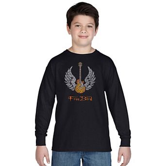 Boy's Word Art Long Sleeve - LYRICS TO FREEBIRD