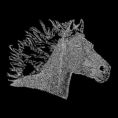 Boy's Word Art Long Sleeve - Horse Mane