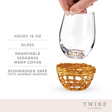 Twine Island Stemless Wine Glass Set