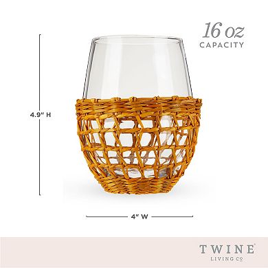 Twine Island Stemless Wine Glass Set