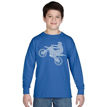 Boy's Word Art Long Sleeve - Freestyle Motocross - FMX