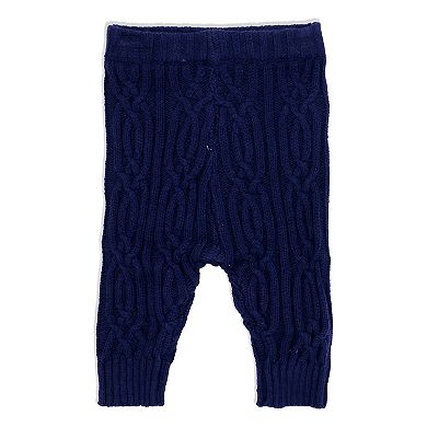 Baby Boys Shawl Collar Knit Cardigan and Pants, 2 Piece Set