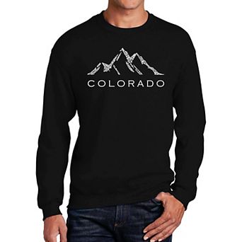 Colorado Ski Towns - Men's Word Art Crewneck Sweatshirt